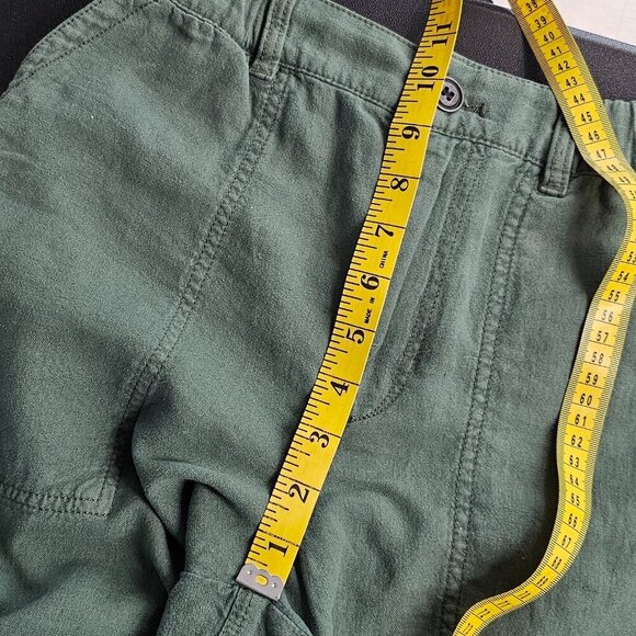 Anthropologie Pilcro Slim Linen Blend Beach Cargo Pants, Green, Size XS, NWT - Picture 4 of 10